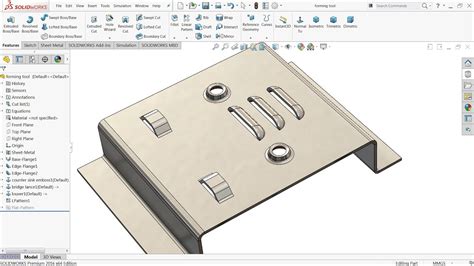 solidworks sheet metal forming tool|sheet metal modeling in solidworks.